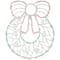 16" White & Clear LED Lighted Wreath Christmas Window Silhouette Decoration